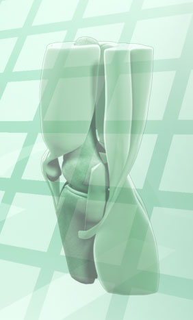 3D-Darstellung Knie f&uuml;r ein medizinisches elearning-Programm