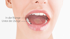 3D-Animation Pharma Wirkstoff im Mund mit Oral thin films